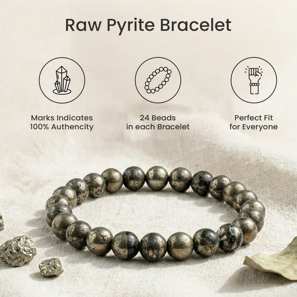 Energised Raw Pyrite Bracelet - 10x Stronger - Aggarwal jewels