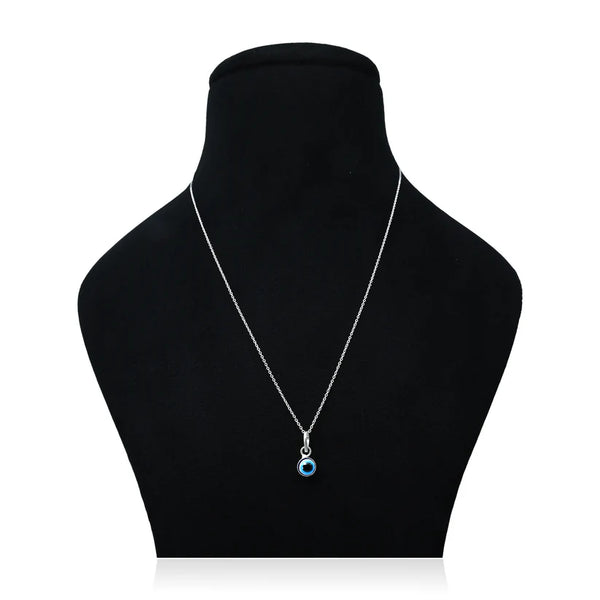 Silver Evil Eye Different Colors Pendant Necklace for Protection - Aggarwal jewels