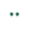 Green Gemstone Stylish Silver Earrings - Aggarwal jewels
