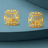 Enchanted Grid Gold Stud Earrings - Aggarwal jewels
