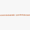 18kt rose gold charm bracelet with bead links and clasp end detail