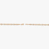 Tria Flow gold bracelet with two-row chain and small stones, adjustable clasp ends