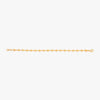 22K yellow-gold flowerbud chain bracelet, straight side view with clasp