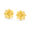 Contemporary Floral Alluring Gold Stud Earrings - Aggarwal jewels