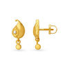 Dainty Peacock Inspired Gold Drop Earrings - Aggarwal jewels