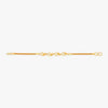 Gold bracelet chain with round links and spring clasp, yellow gold tone