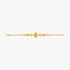 Gold bracelet with small diamond accent and linked chain