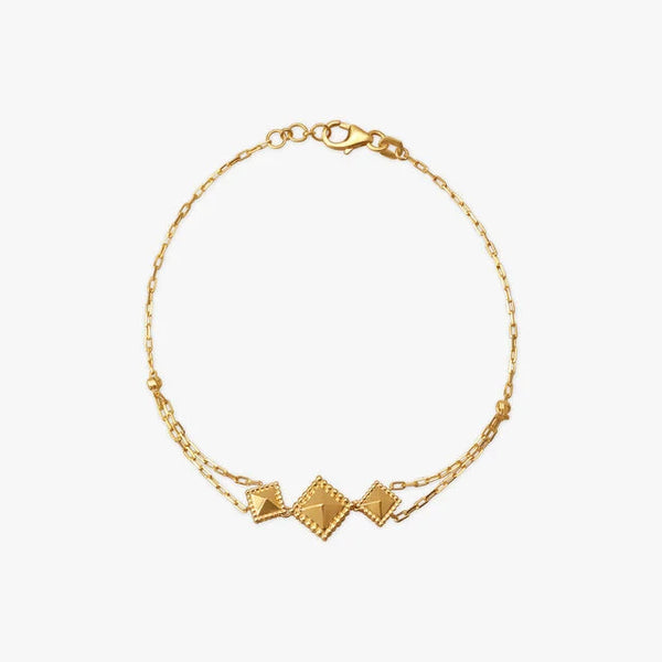 Pyramid Elegance Gold Bracelet - Aggarwal jewels
