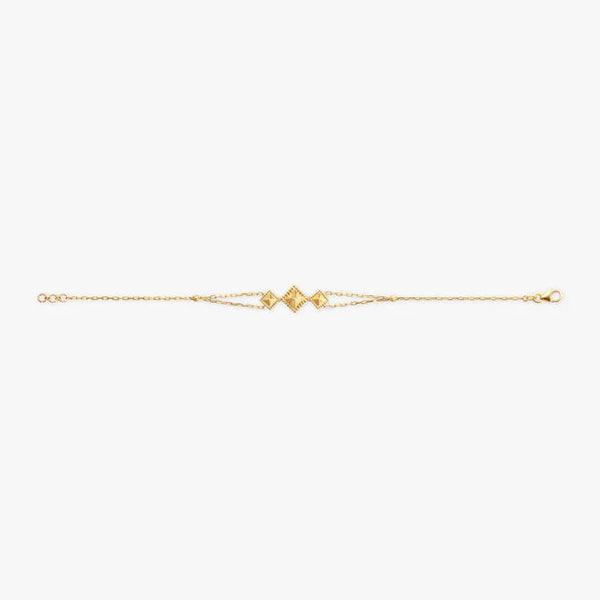 Pyramid Elegance Gold Bracelet - Aggarwal jewels
