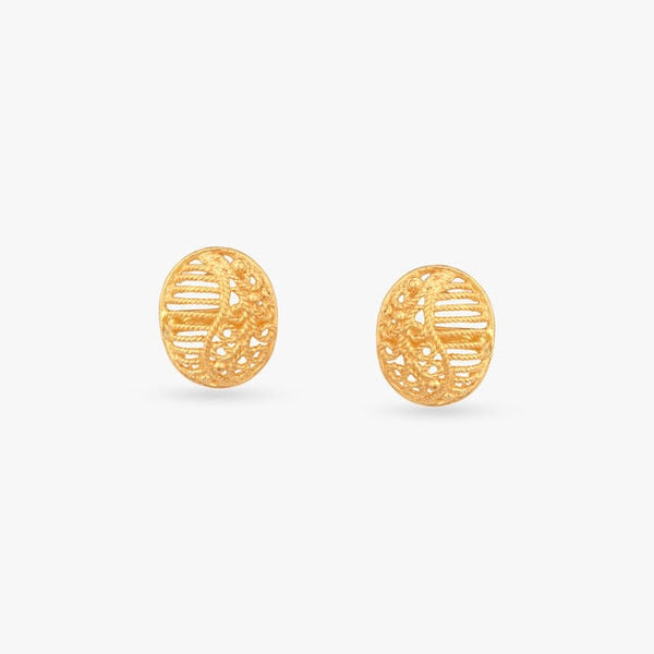 Little Bloom Gold Stud Earrings for Kids - Aggarwal jewels