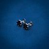 Black Gemstone Sterling Silver Earrings - Aggarwal jewels