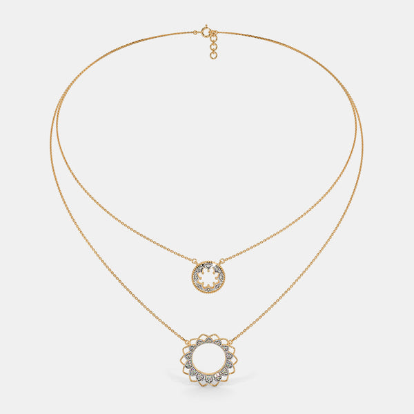 The Circle Around Petal Necklace - Aggarwal jewels
