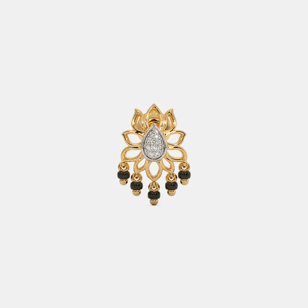 The Ameri Mangalsutra Stud Earrings - Aggarwal jewels