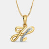 The Liham H Pendant - Aggarwal jewels