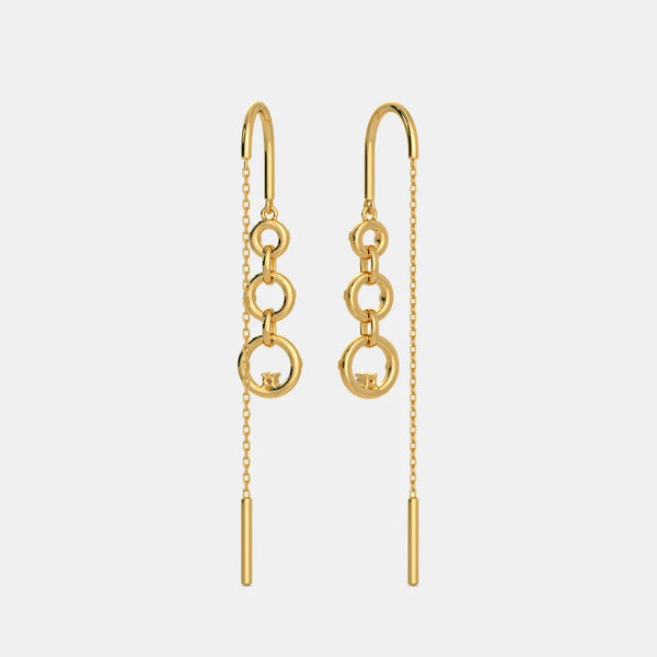 The Sleek Ringlet Sui Dhaga Earrings - Aggarwal jewels