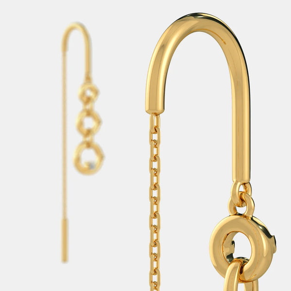 The Sleek Ringlet Sui Dhaga Earrings - Aggarwal jewels