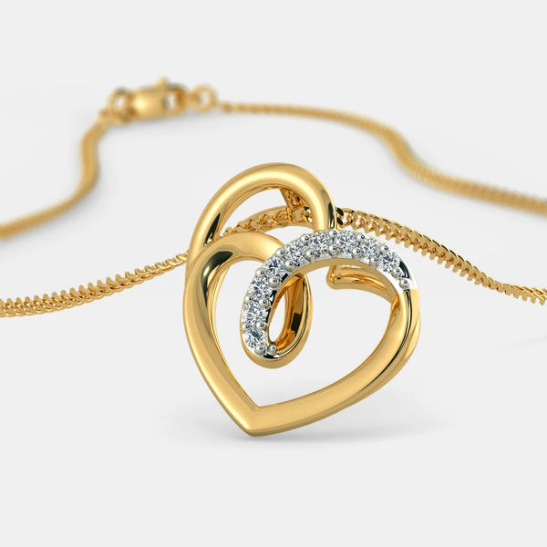 The Twisted Heart Pendant - Aggarwal jewels