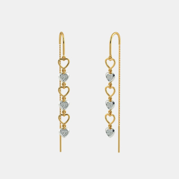The Joyous Heart Drop Earrings - Aggarwal jewels