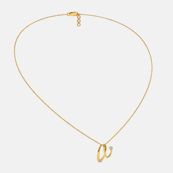 The Cursive A Necklace - Aggarwal jewels