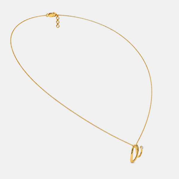 The Cursive A Necklace - Aggarwal jewels