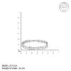 Silver Kingpin bracelet measurement: chain length 22 cm, width 0.75 cm