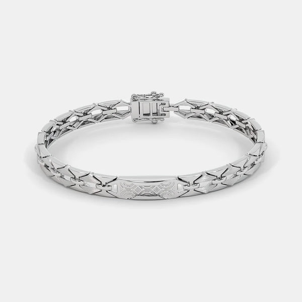 The Orilla Platinum Mens Bracelet