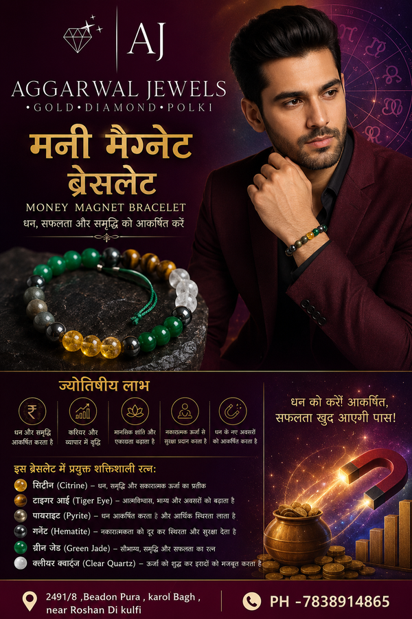 Dhan Yog Bracelet with FREE Raw Selenite Plate