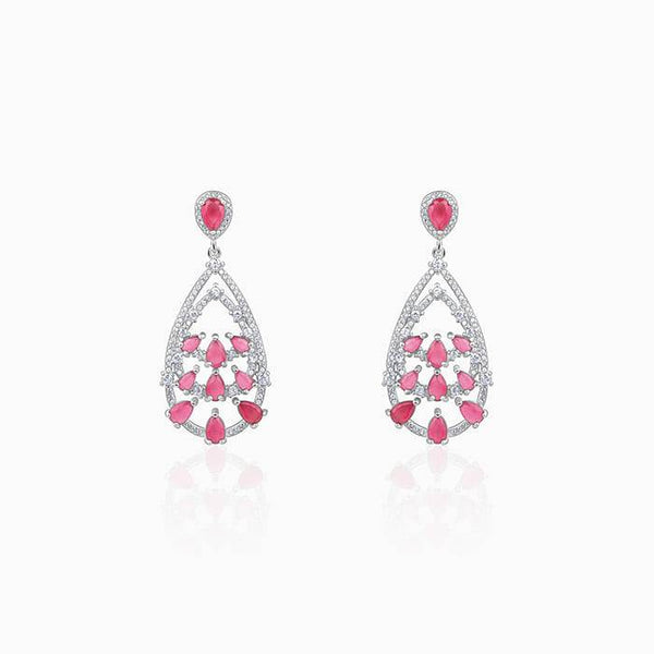 Silver Graceful Drop Earrings - Aggarwal jewels