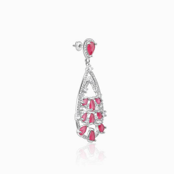 Silver Graceful Drop Earrings - Aggarwal jewels