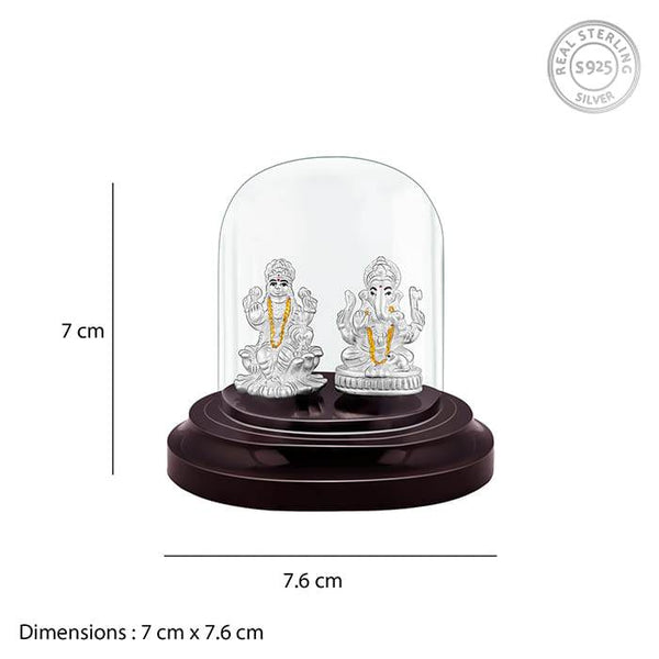 Silver Lakshmi and Ganesha Idol - Aggarwal jewels