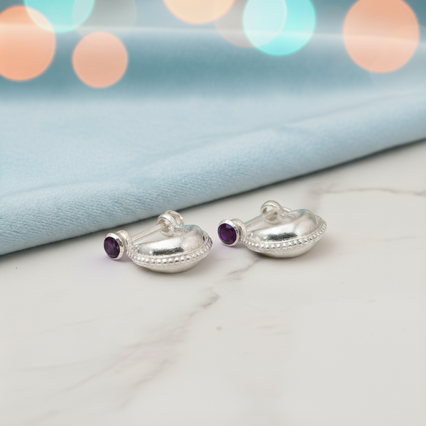 Handcrafted Silver Bali Stud Earrings for Boys - Aggarwal jewels
