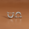 Royal Stone Textured Silver Bali For Boys - Aggarwal jewels
