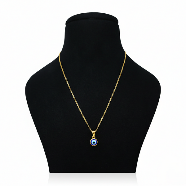 Silver Evil Eye Different Colors Pendant Gold Polish Necklace for Protection - Aggarwal jewels