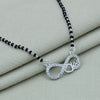 Infinite Heart Love Engraving Silver Mangalsutra - Aggarwal jewels