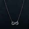 Infinity Love Black Beads Silver Mangalsutra - Aggarwal jewels
