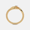 Gold ring band with small diamond setting on top