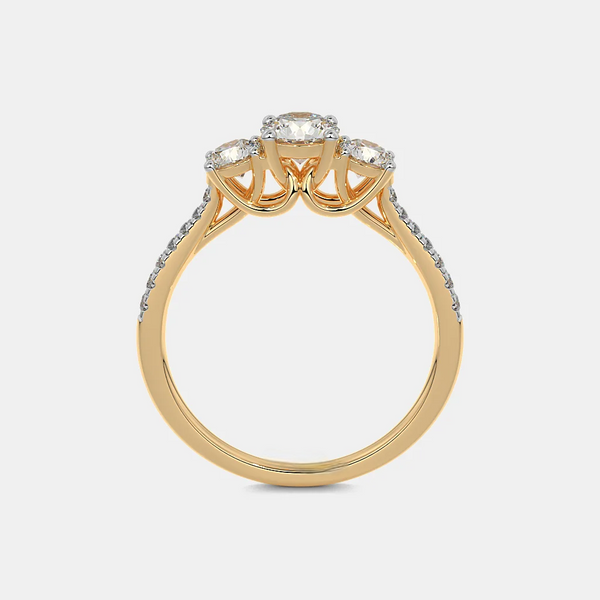 The Joel Three Stone Solitaire Ring - Aggarwal jewels