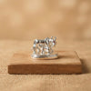 Kamdhenu Cow and Calf Idol - Beautiful Silver Polished Decorative Statue MADE - Aggarwal jewels