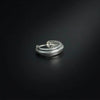 Dual Line Silver Bali for Men – Textured Hoop Earrings - Aggarwal jewels