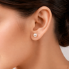 Silver Pearl Stud Earrings with Matching Pearl Pendant Necklace - Aggarwal jewels