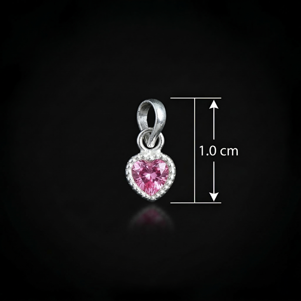 Silver Heart Pendant Earrings Combo Set - Aggarwal jewels