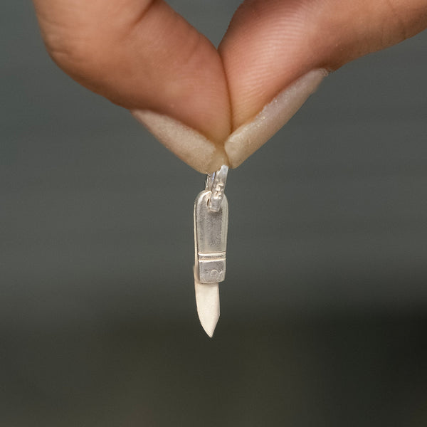 Silver Knife(chaku) Design Pendant - Aggarwal jewels