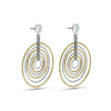 Elegant Dual-Tone Spiral Silver Drop Earrings - Aggarwal jewels