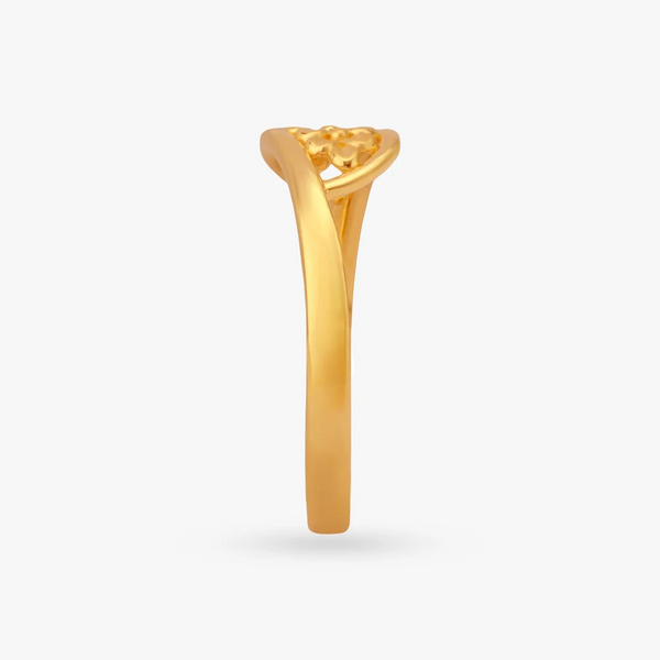 Petal Whisper Gold Ring - Aggarwal jewels