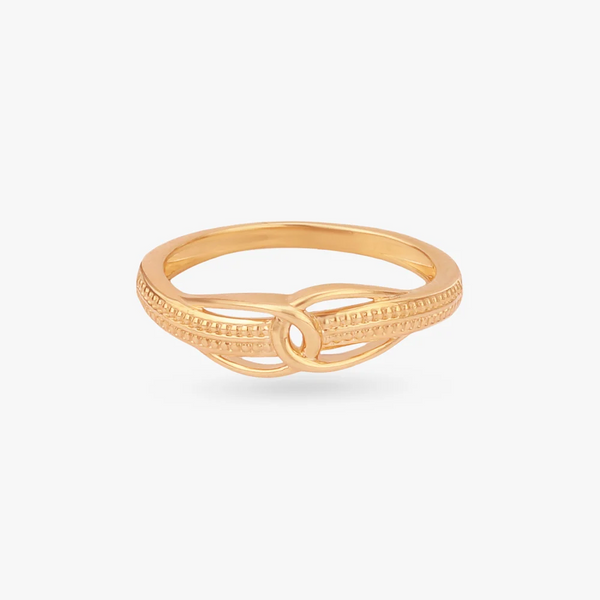 Knot Flow Gold Ring Gold Ring - Aggarwal jewels