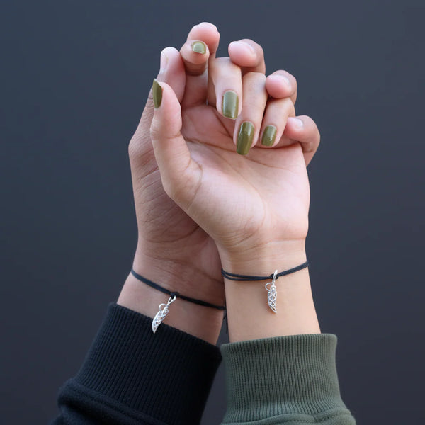 Matching Silver Knife(chaku) Bracelets for Him and Her – Perfect Boy and Girl Combo. - Aggarwal jewels