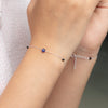 Silver Blue Evil Eye Protection Adjustable Bracelet - Aggarwal jewels