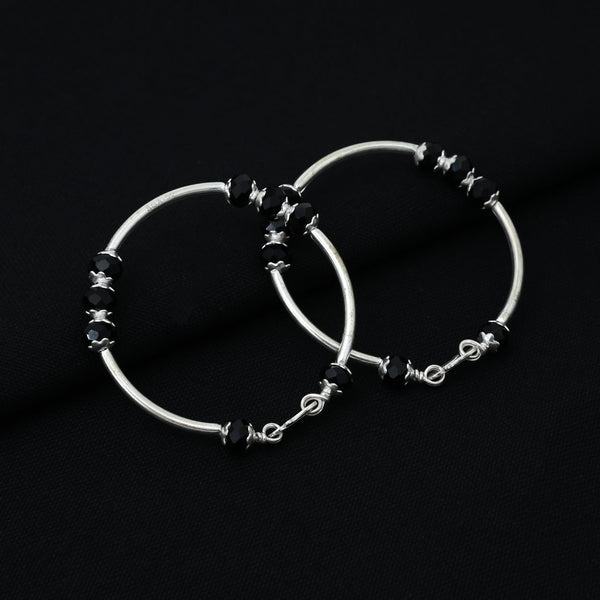 Silver Black Beads Kada for Baby - Aggarwal jewels
