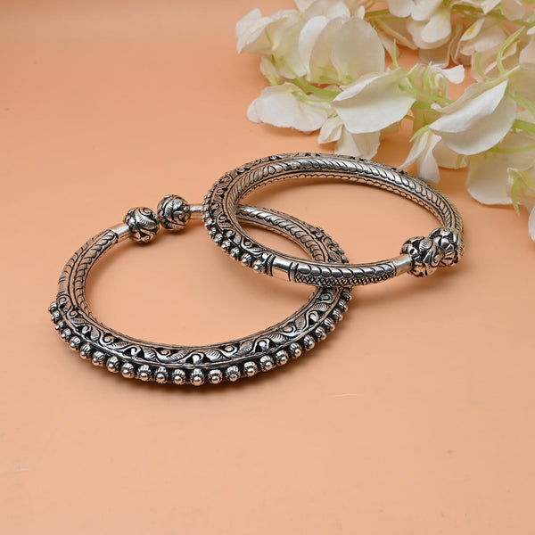 Silver Kada Payal with Attractive Traditional Style - Aggarwal jewels