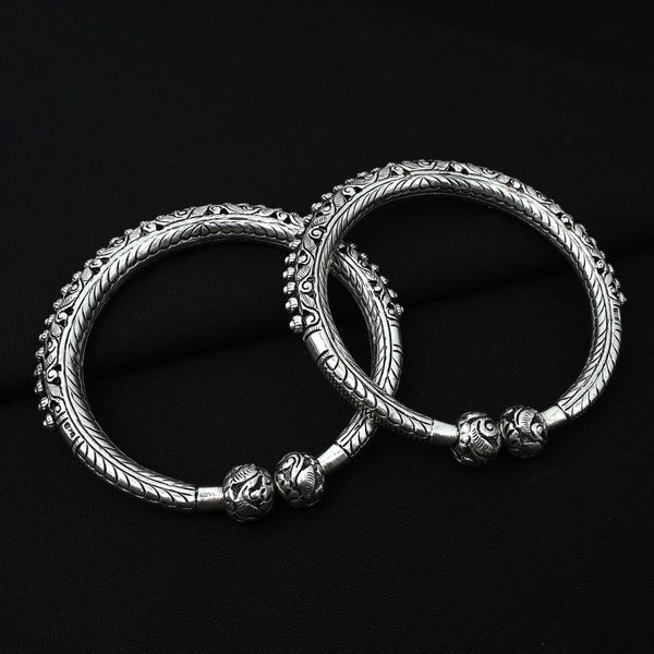 Silver Kada Payal with Attractive Traditional Style - Aggarwal jewels